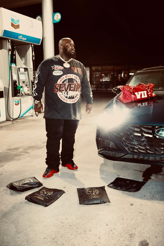 717 exclusive members acid wash Tee