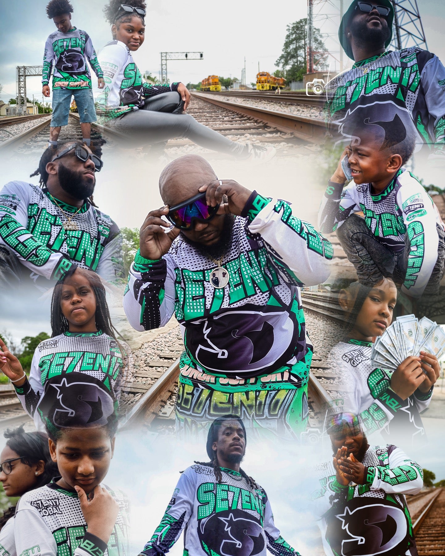 Green motor cross long sleeves
