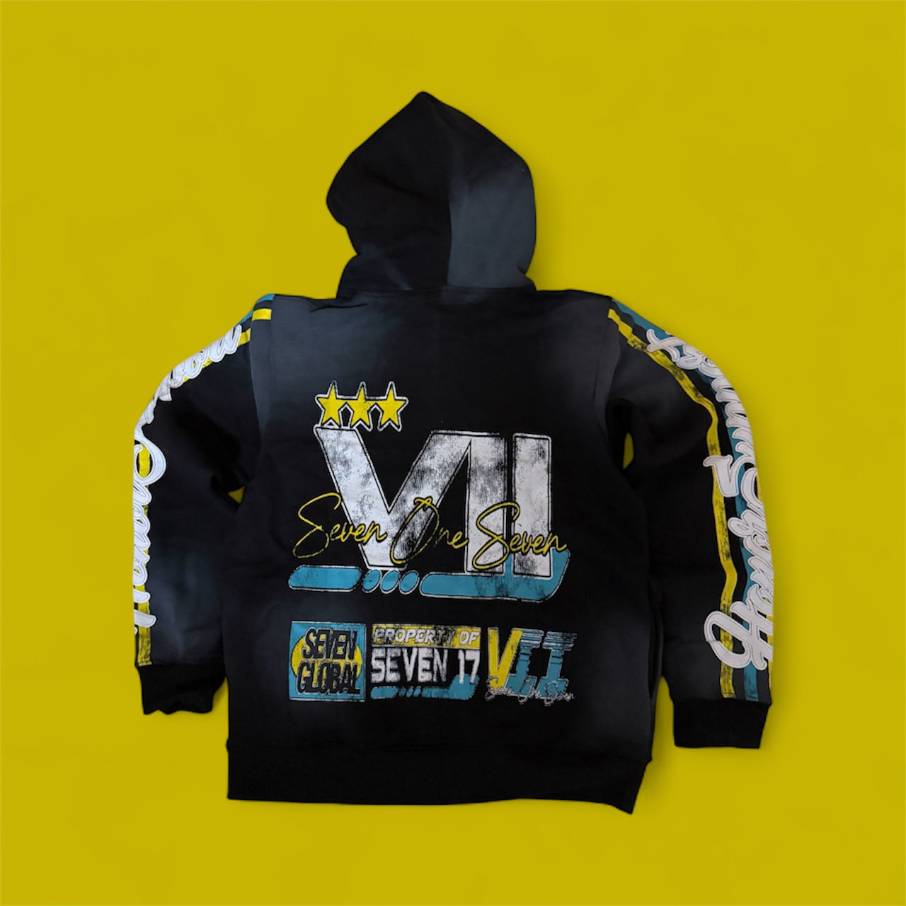 717 Signature Black hoodie