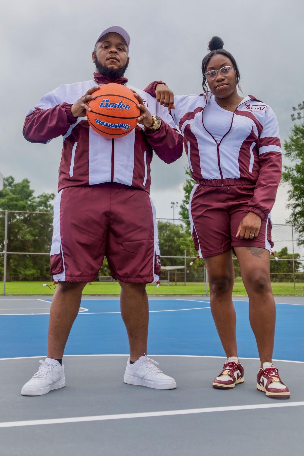 Burgundy Windbreaker Set