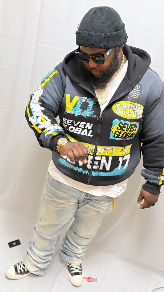 717 Signature Black hoodie