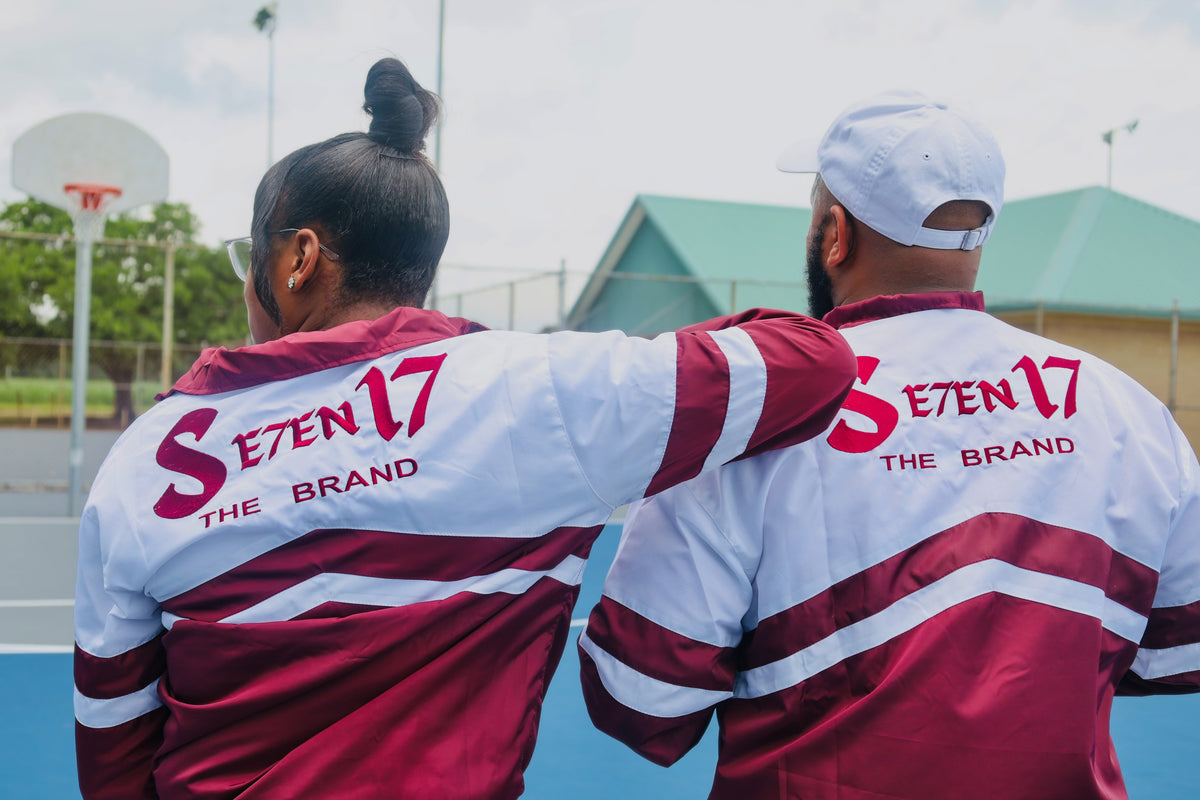 Burgundy Windbreaker Set