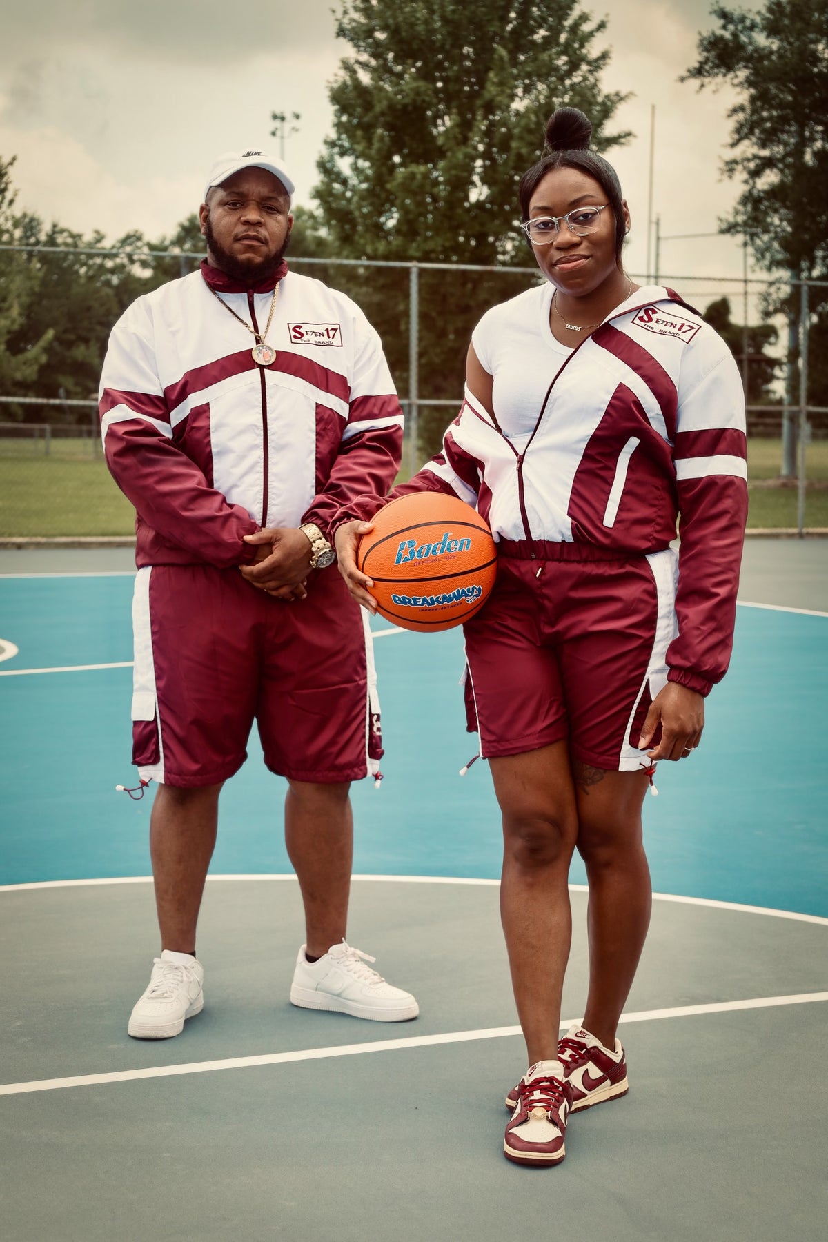 Burgundy Windbreaker Set