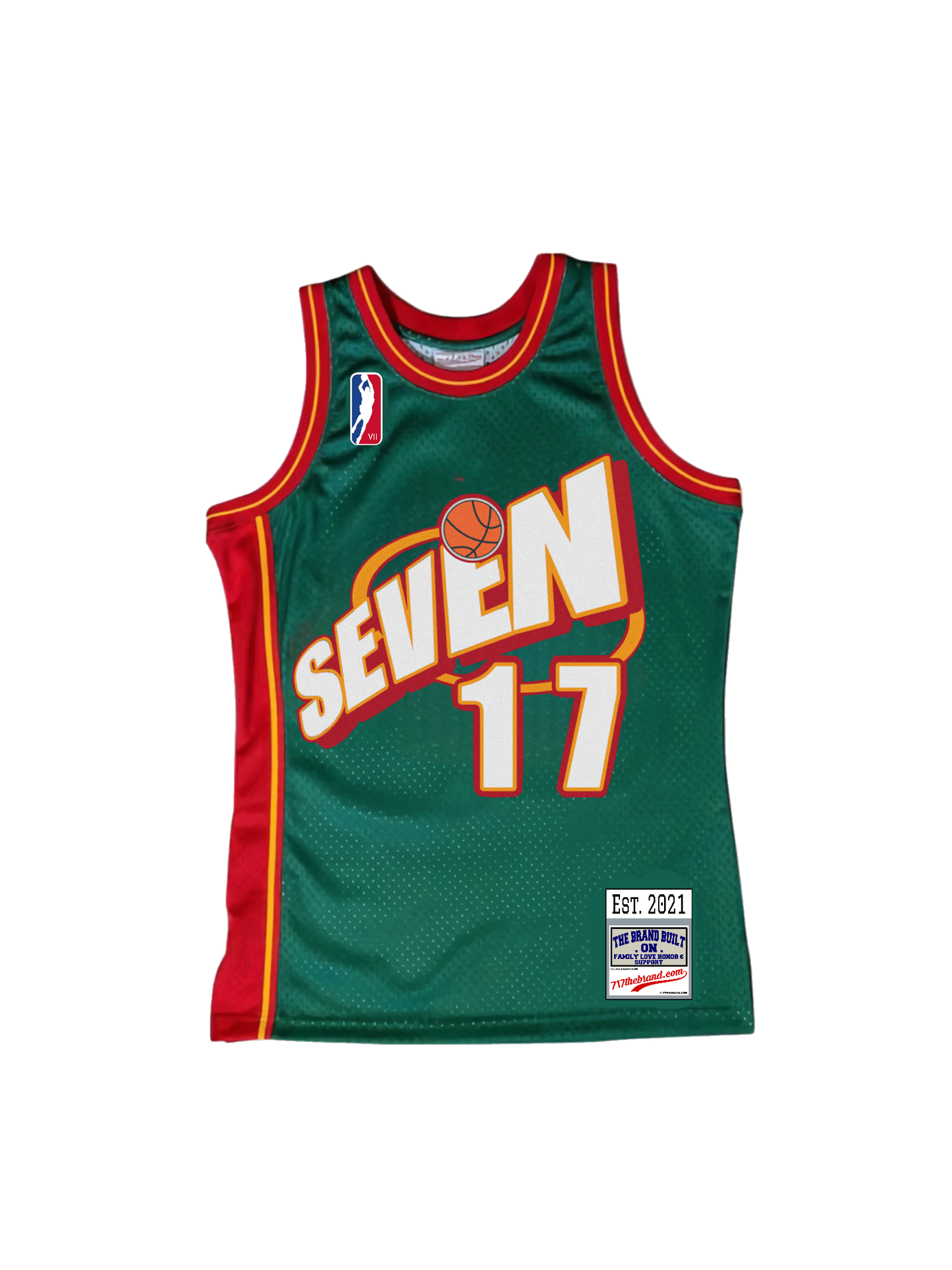 717 SuperSonics theme basketball jersey