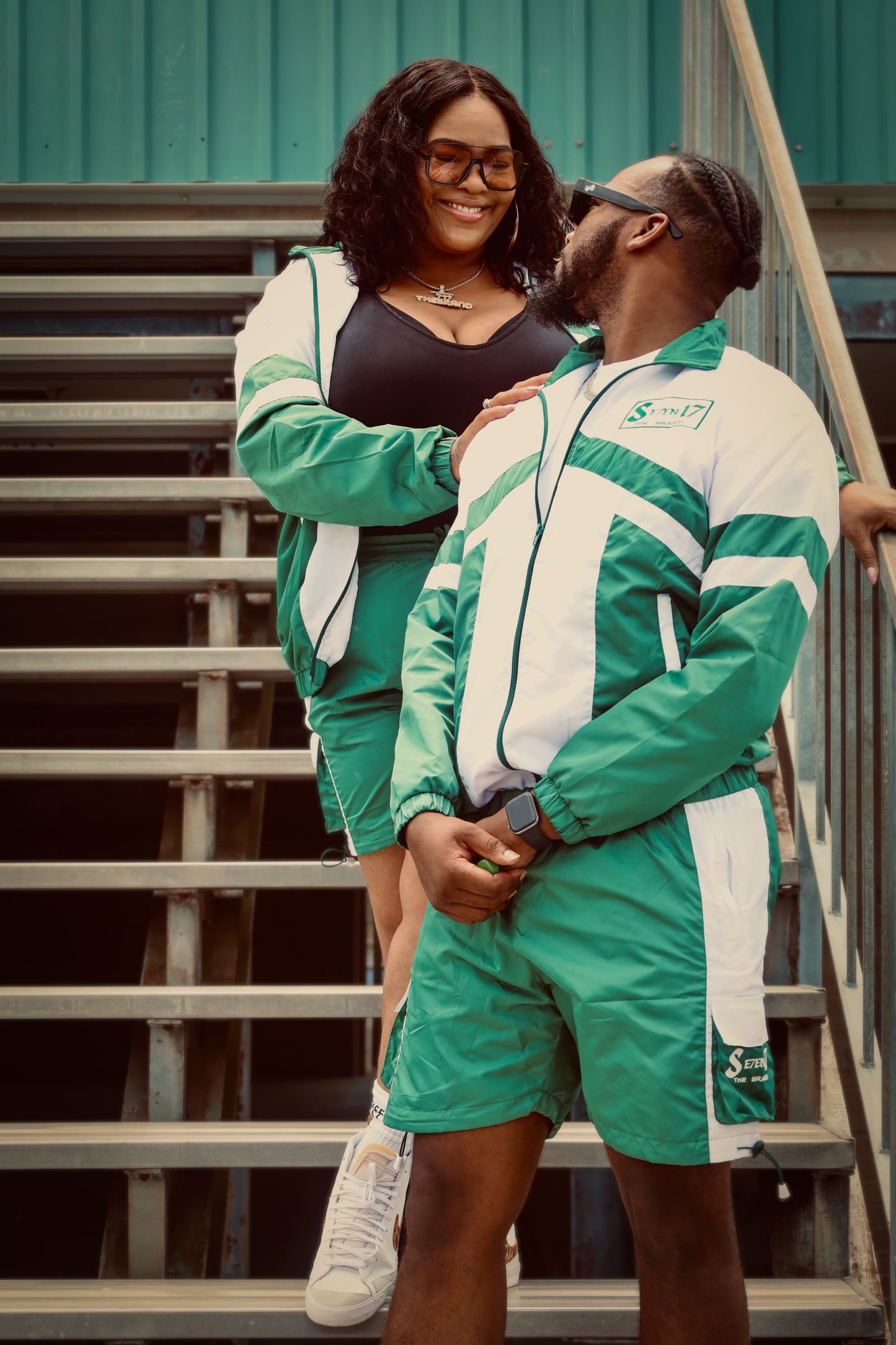 Green Windbreaker Set