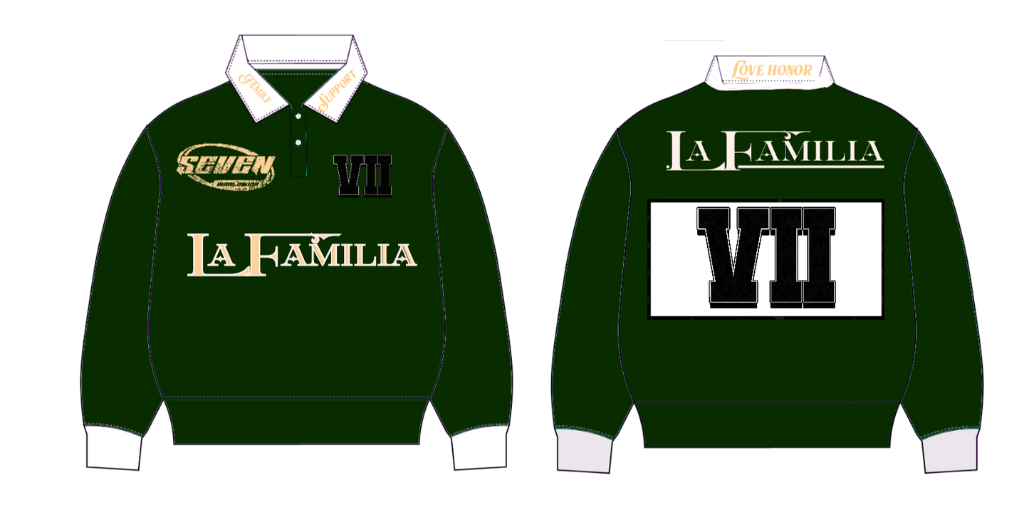 Green La Familia polo crew neck