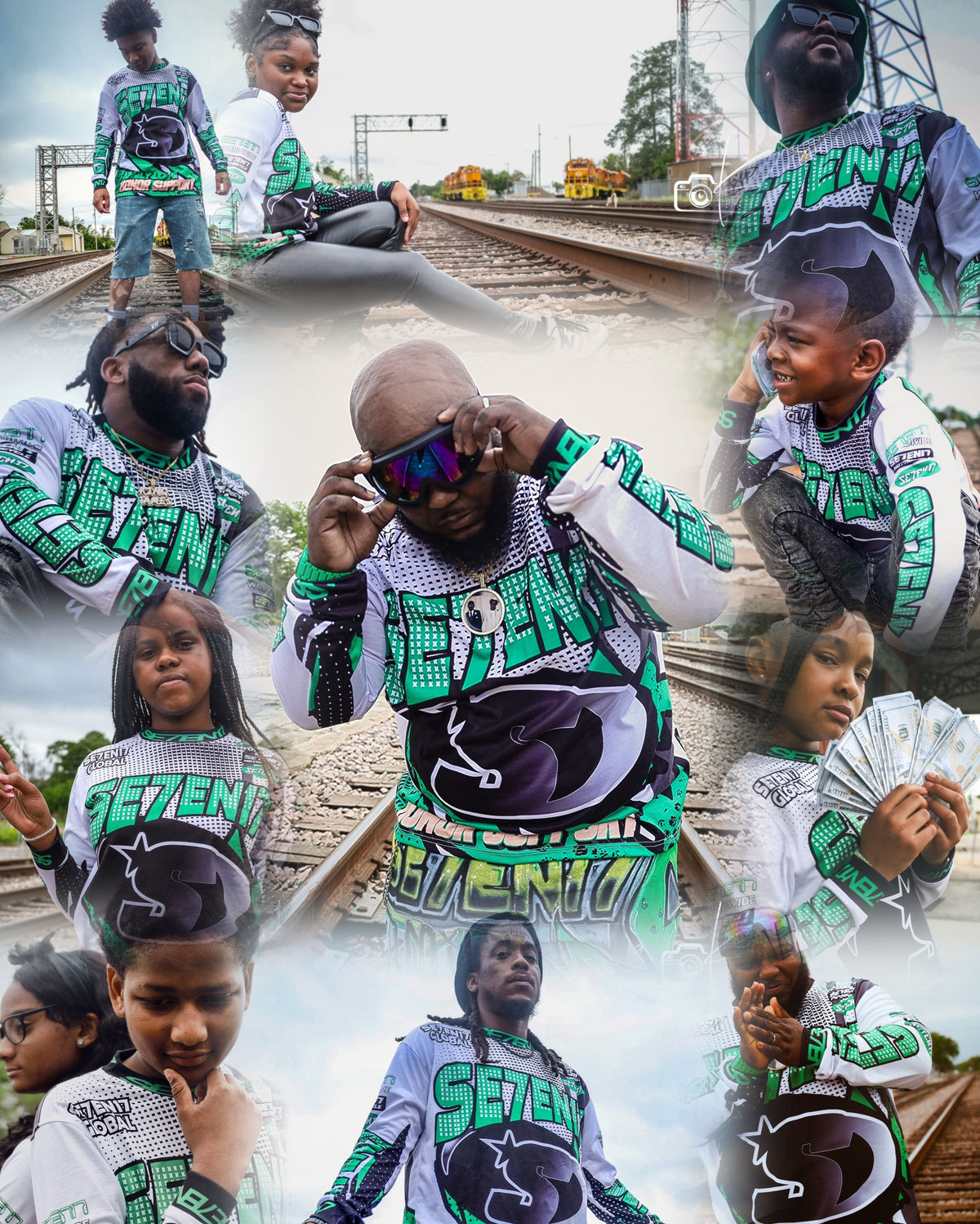 Green motor cross long sleeves