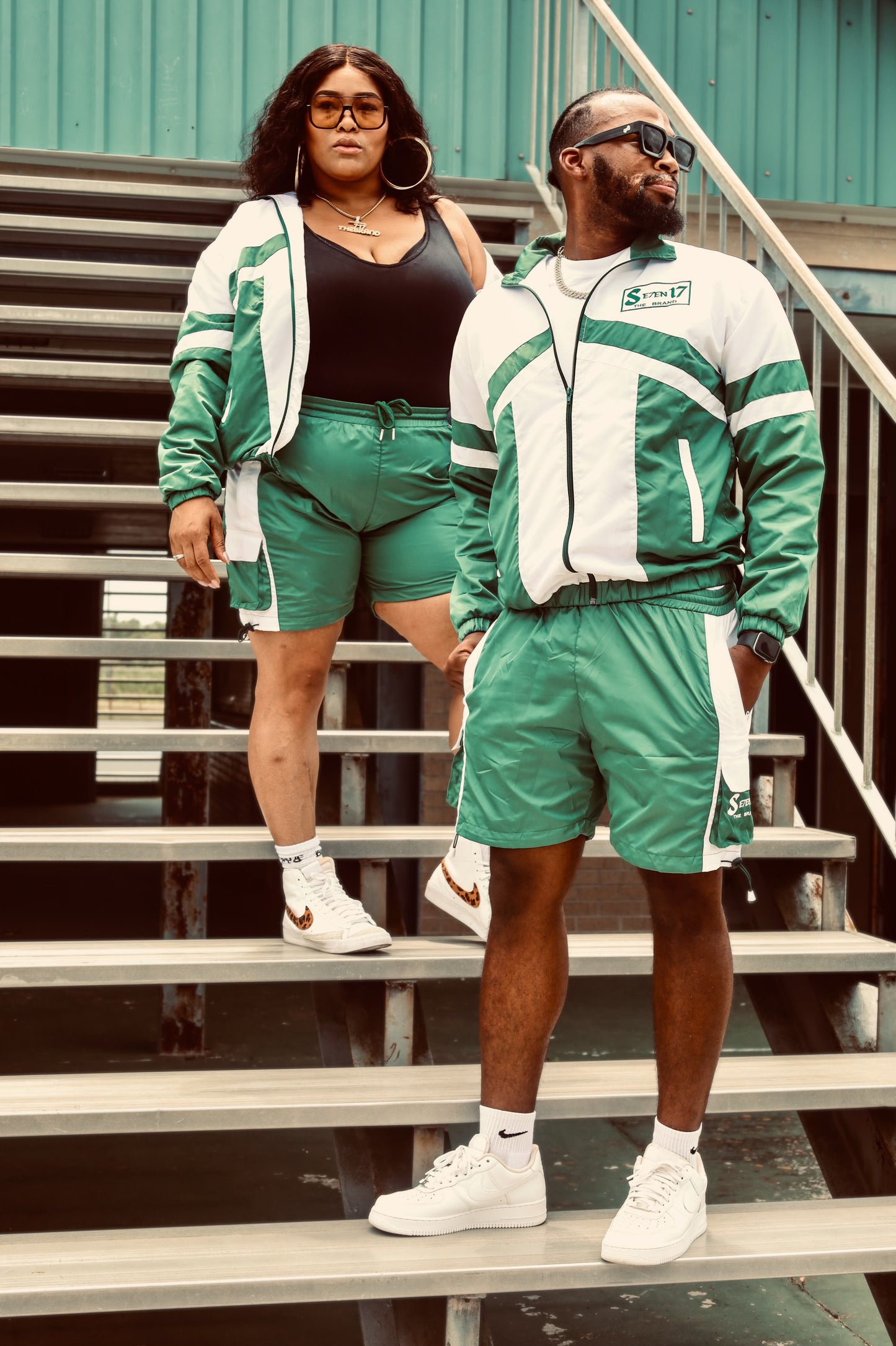 Green Windbreaker Set