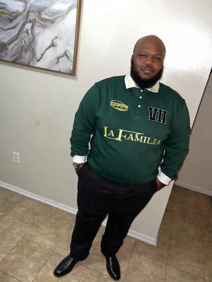 Green La Familia polo crew neck