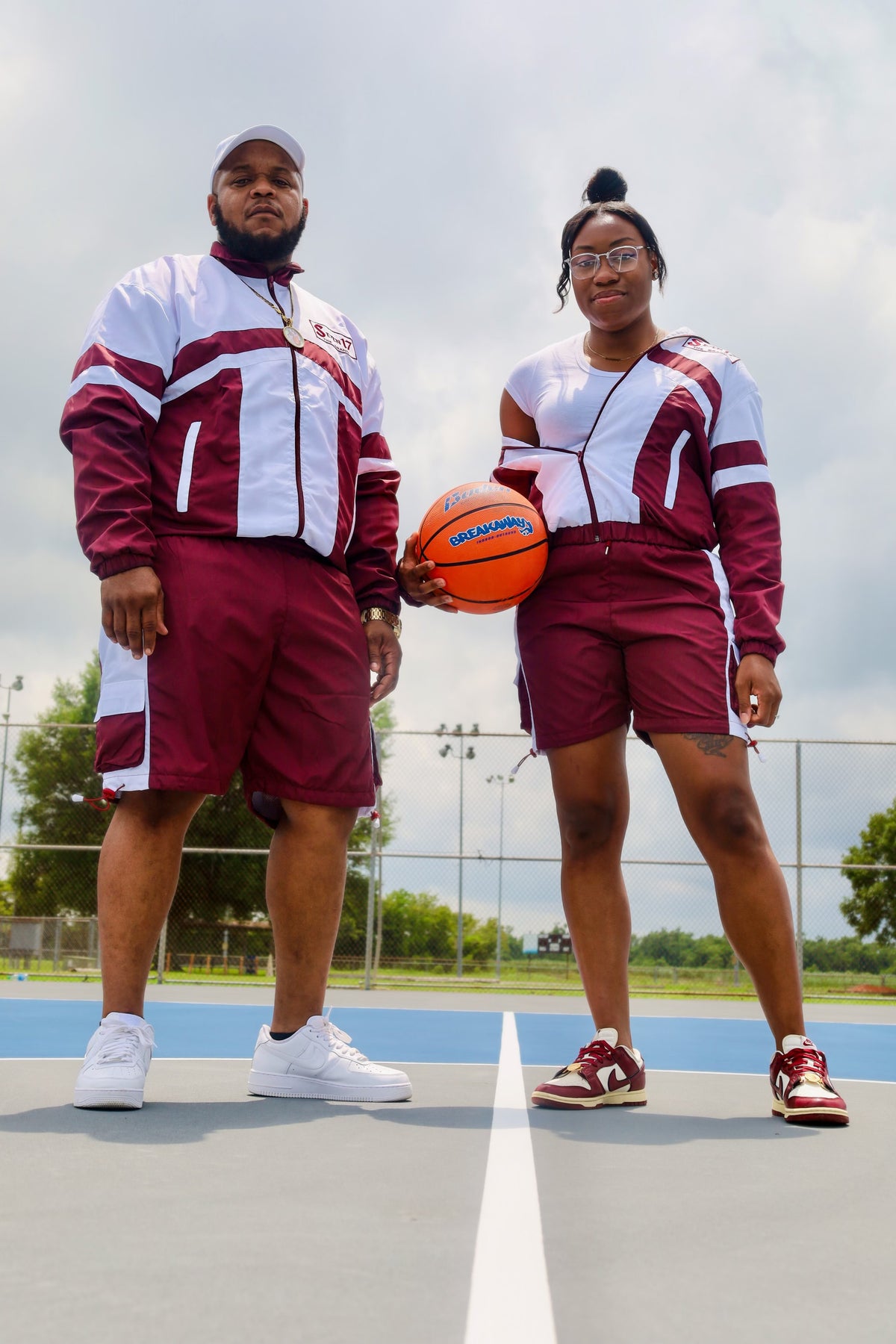 Burgundy Windbreaker Set
