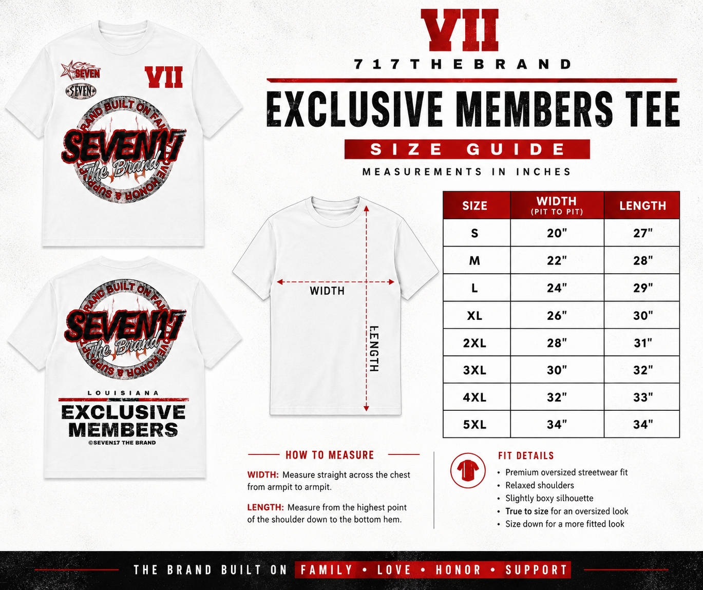 White 717 exclusive members Tee