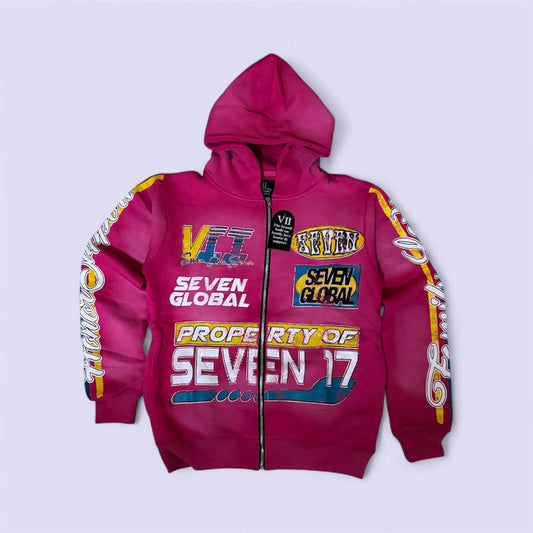717 signature Pink hoodie