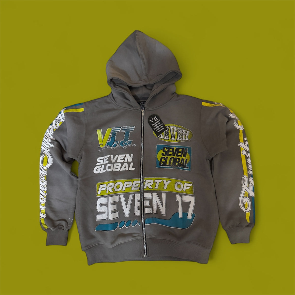 717 signature Gray Hoodie