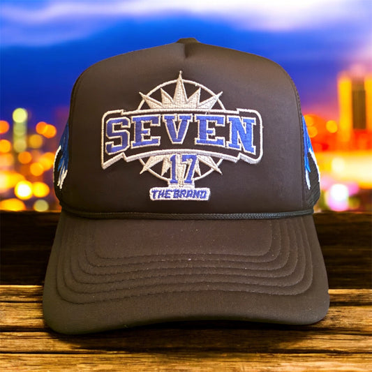 717 Embroidery Flame Trucker Hat