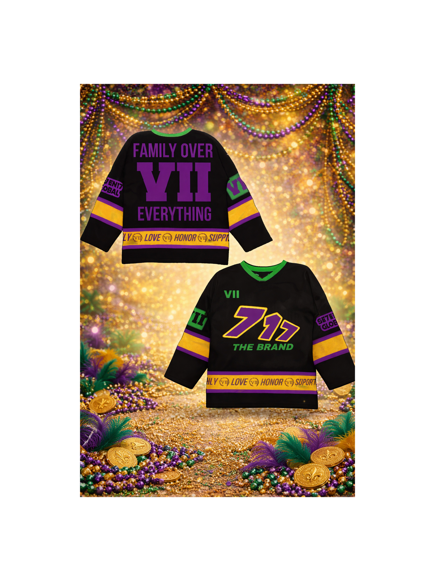 717 Mardi Gras Hockey Jerseys